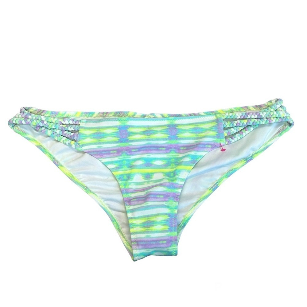 VICTORIA’S Secret neon yellow blue green purple hipster bikini bottoms Sz M NWOT